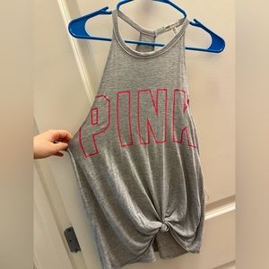 Pink sleeveless top